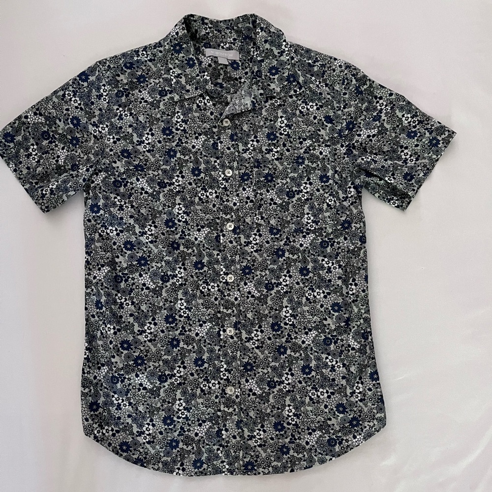 Boys Nordstrom Patch Pocket Short Sleeve Button Down Shirt Size XL 14-16
